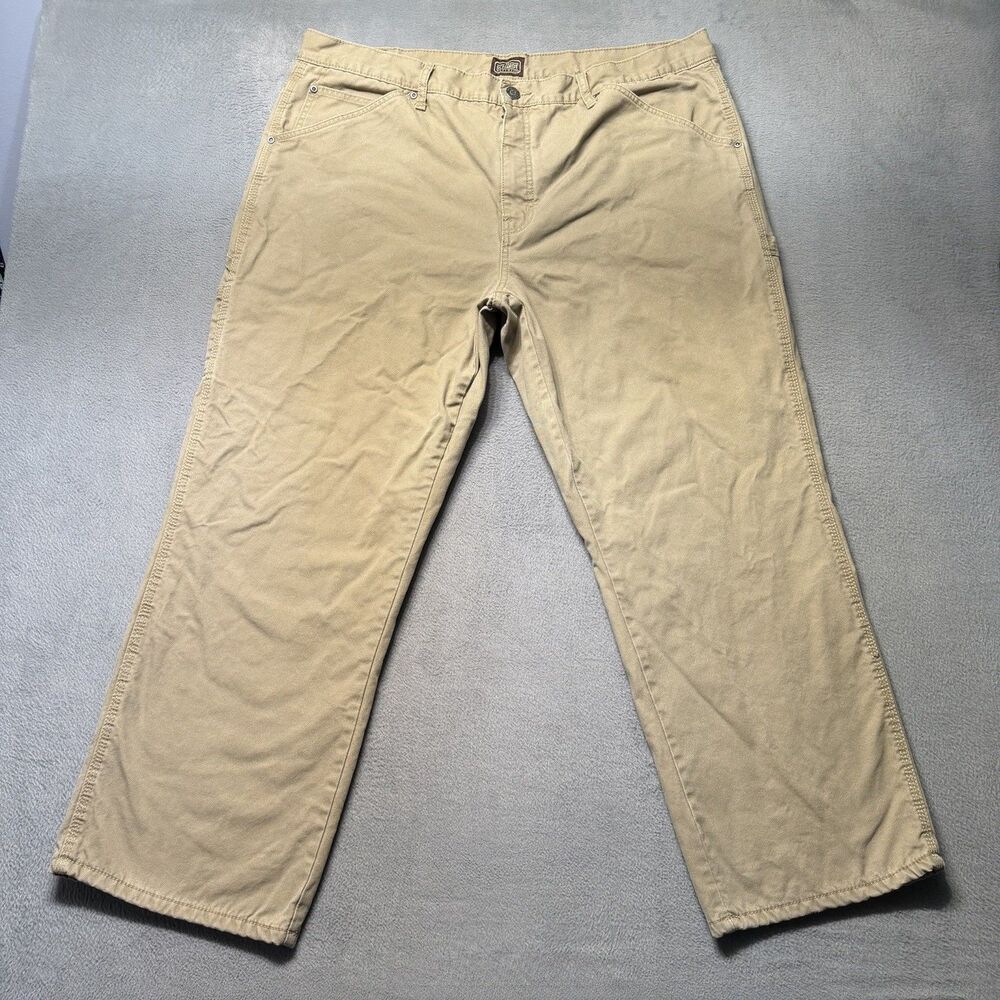 C.E. Schmidt Workwear Mens 42x30 Fleece Lined Beige Carpenter Utility Work Pants